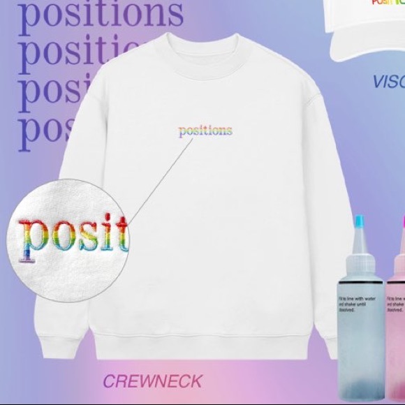 NEW Ariana Grande Positions Gradient Crewneck